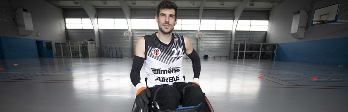 Rodolphe Jarlan, joueur de rugby fauteuil.