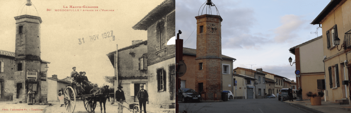 La commune de Mondonville avant/après.