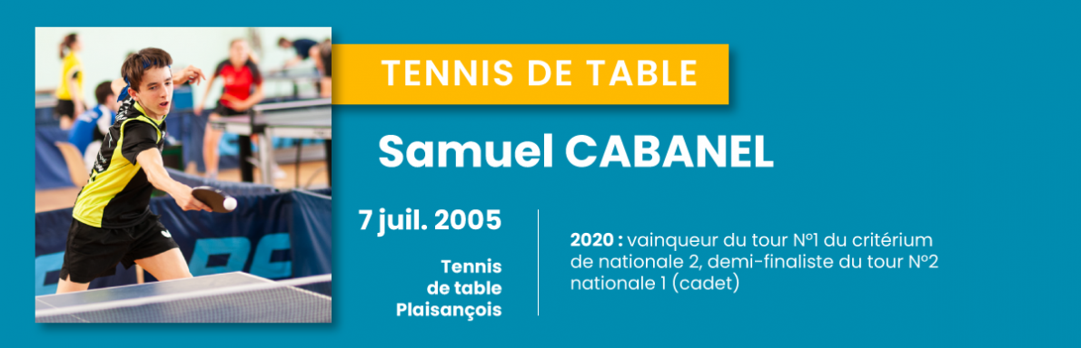 Samuel CABANEL - tennis de table