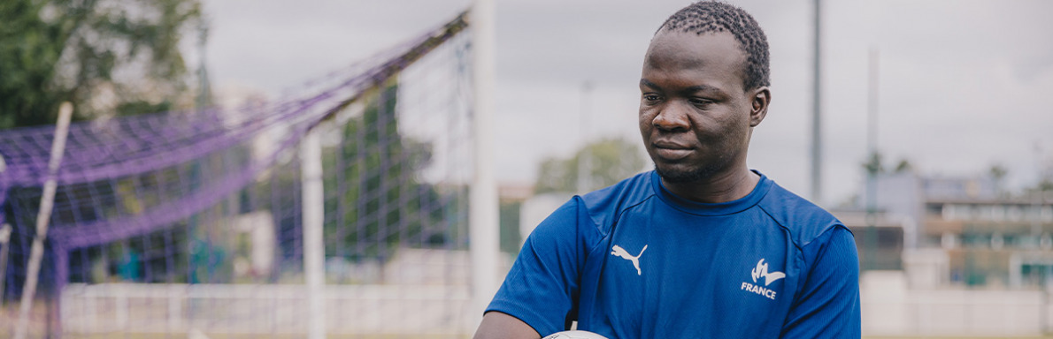 Babacar Niang, international français de cécifoot.