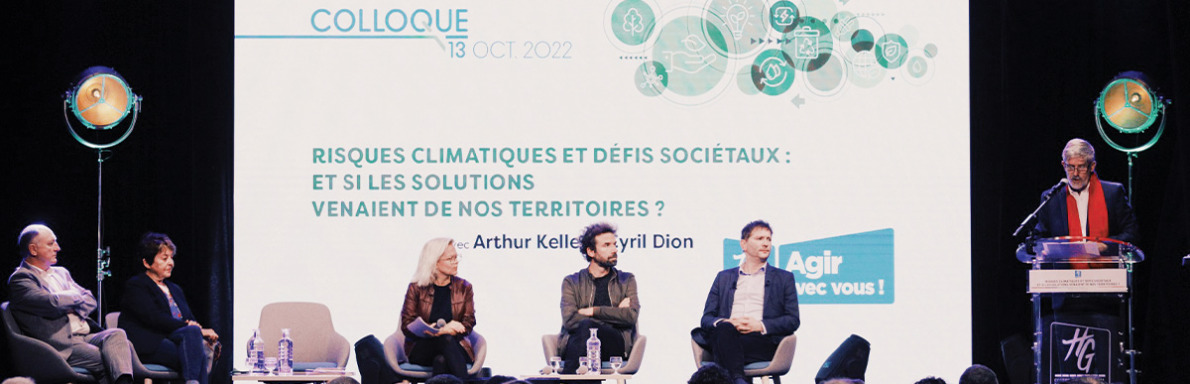 Arthur Keller et Cyril Dion au Colloque "Risques climatiques et défis sociétaux. Et si les solutions venaient de nos territoires ?" au Conseil départemental