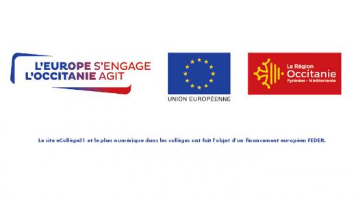 Logos Europe en Occitanie - financement FEDER