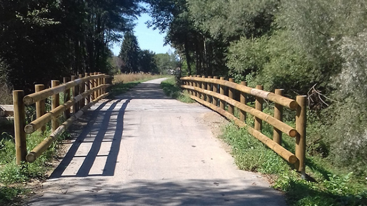 La piste cyclable entre His et Castagnède.