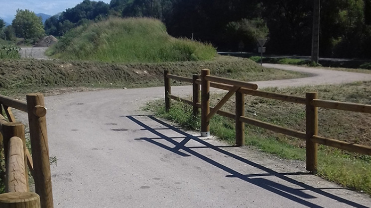 La piste cyclable entre His et Castagnède.