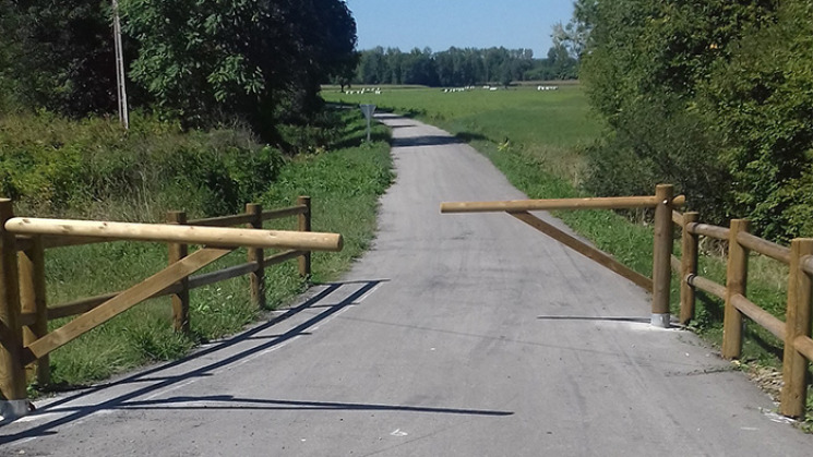 La piste cyclable entre His et Castagnède.