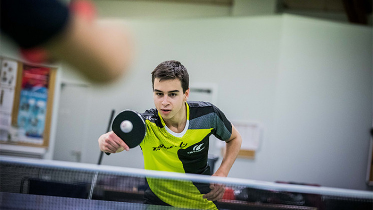 Lucas Didier, pongiste licencié au TT Plaisançois.