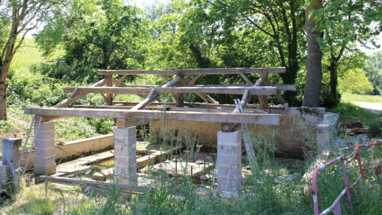 Travaux lavoir du Faget