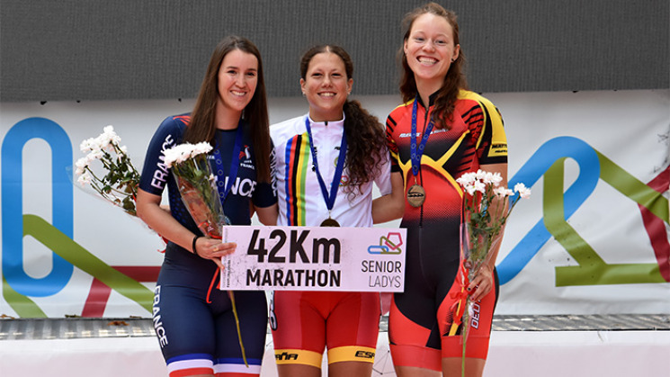 Juliette Pouydebat, championne de roller à Pibrac. 