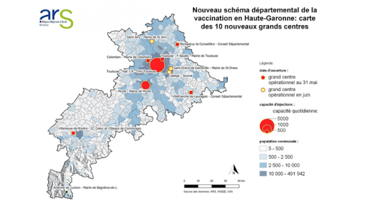 Centres vaccins au 31 mai 2021