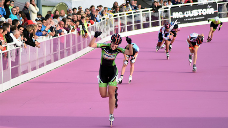 Juliette Pouydebat, championne de roller à Pibrac. 