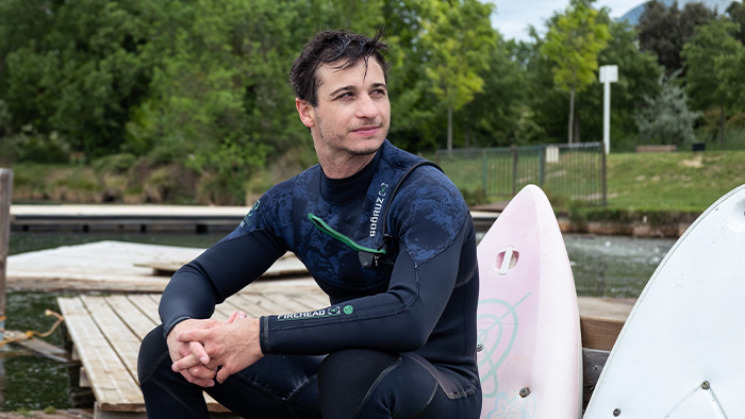 Clément de Prémonville, champion de wakeskate.