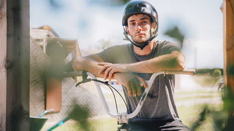 Istvan Caillet, champion de BMX freestyle.