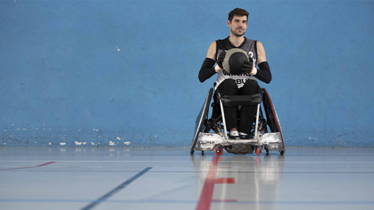 Rodolphe Jarlan, joueur de rugby fauteuil. 