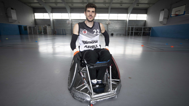 Rodolphe Jarlan, joueur de rugby fauteuil. 