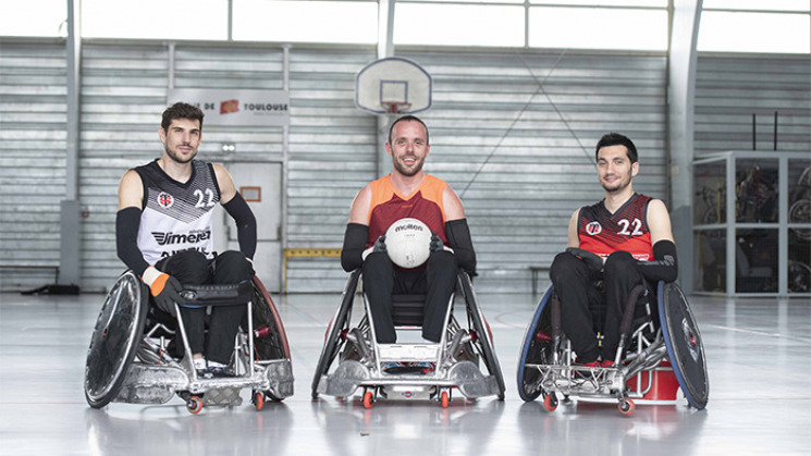 Rodolphe Jarlan, Jonathan Hivernat et Matthieu Thiriet sont sélectionnés au JO de Tokyo. joueur de rugby fauteuil.