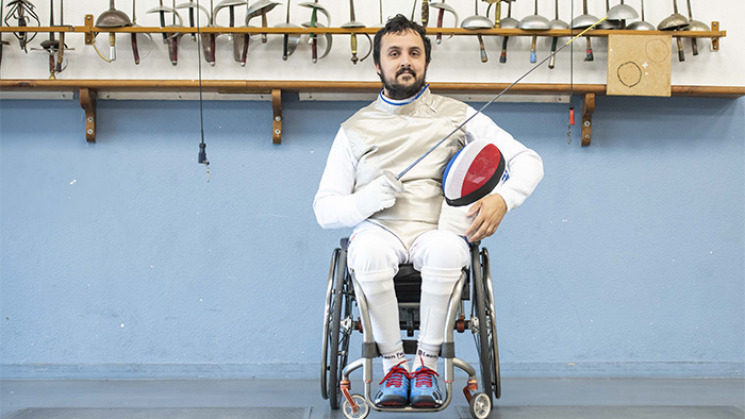 Maxime Valet, escrimeur handisport.