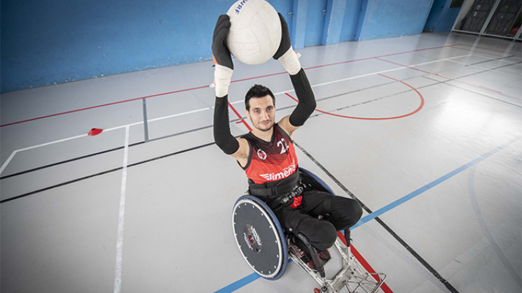 Matthieu Thiriet, licencié au Stade Toulousain Rugby Handisport.