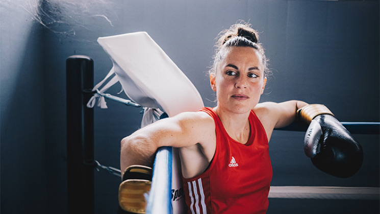 Elodie Bermudez, la boxeuse de Haute-Garonne rêve des JO de Paris. 