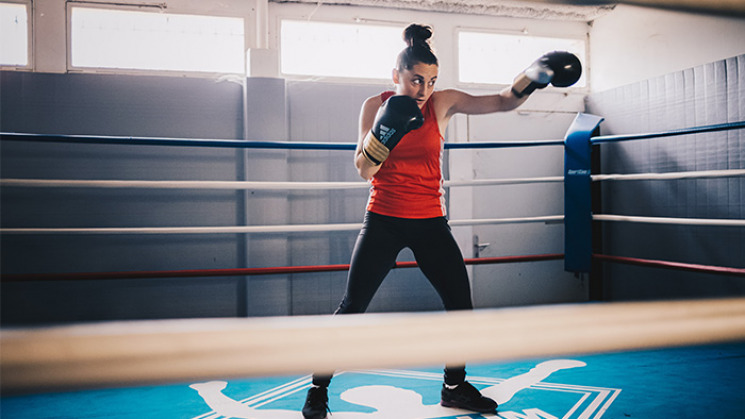 Elodie Bermudez, la boxeuse de Haute-Garonne rêve des JO de Paris. 