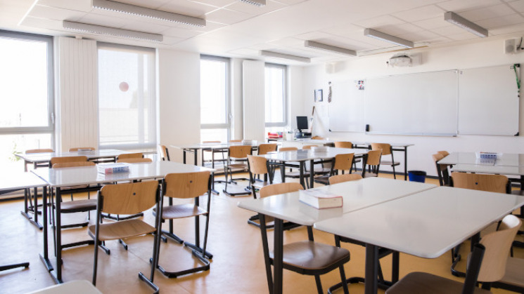 Salle de classe du collège Louisa Paulin à Muret