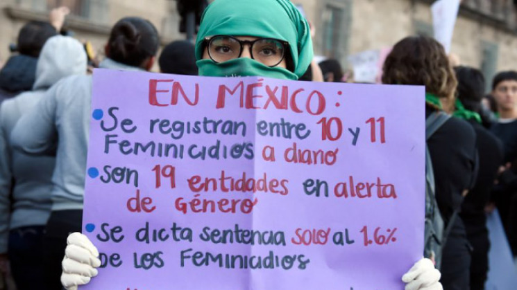Manifestation contre les féminicides, Mexique, 2020