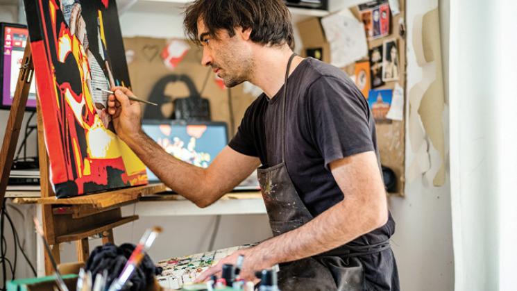 Le peinture Xavier Pinel expose à la Galerie 3.1