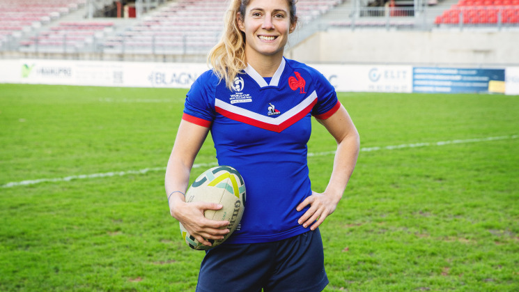 Portrait de Marjorie Mayans, joueuse du club de Blagnac rugby féminin