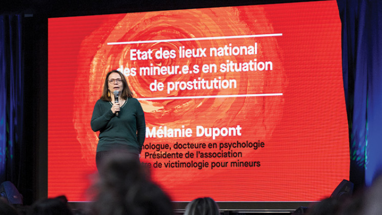 Mélanie Dupont, psychologue, lors du colloque sur la prostitution des mineurs