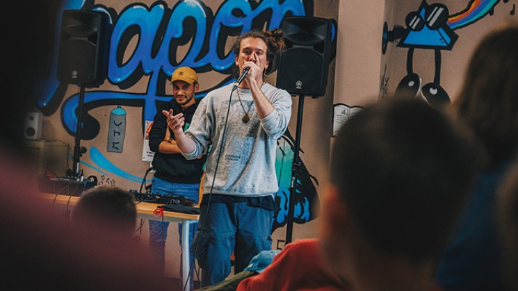 Atelier beatbox à la Block Party de l'Espace Roguet