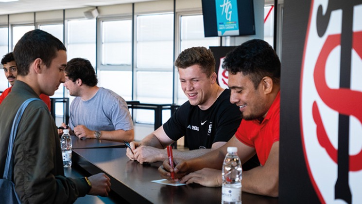 Rencontre Stade Toulousain et haut-garonnais accompagnés par le Conseil départemental