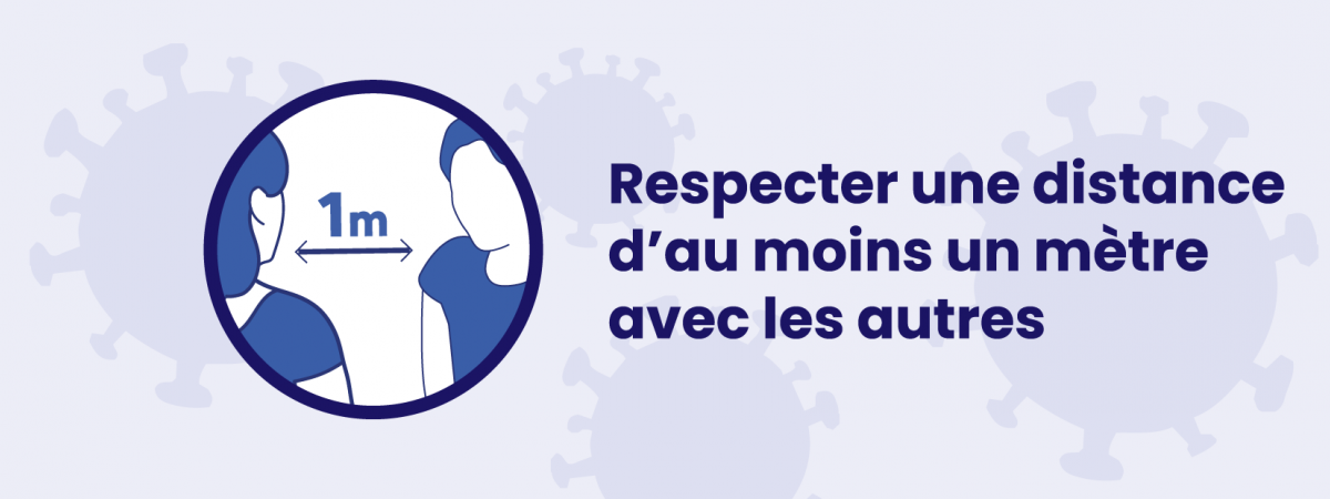 Respectez 1m de distance
